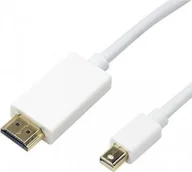 Kable - Techly Kabel DisplayPort Mini HDMI 2m biały ICOC-MDP-020H ICOC-MDP-020H - miniaturka - grafika 1