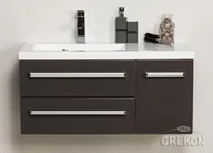 Szafki łazienkowe - Szafka wisząca z umywalką 90/39/2L seria Fokus Sz FKS-S-U90/39/2L + 900L - miniaturka - grafika 1