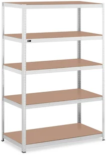 MSW MSW Regał magazynowy 120 x 60 x 180 cm 5 x 150 kg szary MSW-STSH-32 - Szafy i regały magazynowe - miniaturka - grafika 2