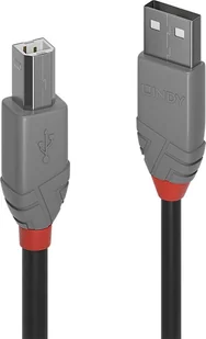 Lindy 36670 Kabel USB 2.0 A-B czarny Anthra Line 0,2m LY-36670 - Kable USB - miniaturka - grafika 2