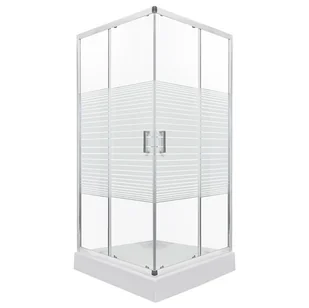 Novoterm Kabina prysznicowa kwadratowa 80x80 Madera Kerra - Kabiny prysznicowe - miniaturka - grafika 3