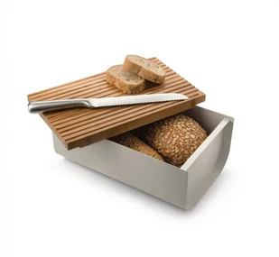 Alessi MATTINA Pojemnik na Pieczywo - Chlebak z Deską - Czerwony BG03 R - Chlebaki - miniaturka - grafika 4