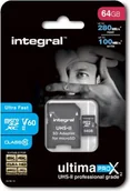 Karty pamięci - Integral microSDXC 64GB UHS-II V60 (INMSDX64G-280/100U2) - miniaturka - grafika 1