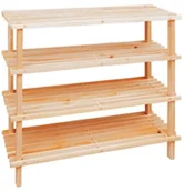 Szafki na buty - Premier housewares regał na buty, 4-piętrowy, listwy drewniane, 68 x 74 x 26 cm 2400646 - miniaturka - grafika 1