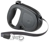 Smycze dla psów - Ferplast Flippy One Tape M Smycz automatyczna Taśma 5 m Czarny - miniaturka - grafika 1