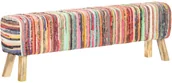 Ławki do przedpokoju - vidaXL Ławka, 160 cm, obita kolorową tkaniną chindi vidaXL - miniaturka - grafika 1