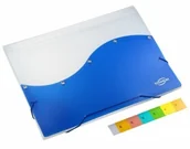 Szkolne artykuły papiernicze - TITANUM Teczka z przegródkami A4 przezroczysto-niebieska - miniaturka - grafika 1