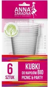 Naczynia i sztućce jednorazowe - Anna Zaradna kubki do napojów Bio 200ml 6 sztuk - miniaturka - grafika 1