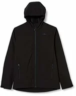 Kurtki i kamizelki sportowe męskie - CMP CMP Chłopięca kurtka softshell z kapturem czarny czarny (U901) 128 3A00094 - miniaturka - grafika 1