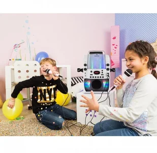 Auna Kara Liquida BT Zestaw karaoke show świetlne fontanna Bluetooth biały/szary MG3-KaraLiquida BTwg - Inne akcesoria audio-wideo - miniaturka - grafika 2