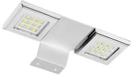 Lampy pozostałe - GTV OPRAWA LEDOWA KWADRATOWA NA SZAFKĘ PODWÓJNA CALDERON. 12V. 18 LED. ZIMNY BIAŁY. CHROM LD-NKW18ZB-40 - miniaturka - grafika 1