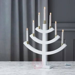 Best Season 7-punktowy świecznik Gillian, biały - Świeczniki - miniaturka - grafika 2