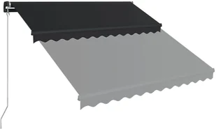 vidaXL Ręcznie zwijana markiza z LED, 350 x 250 cm, antracytowa vidaXL - Markizy - miniaturka - grafika 4
