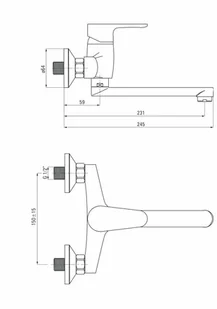 Deante BAT CHABER CHROM | BGC 050M - Baterie umywalkowe - miniaturka - grafika 5