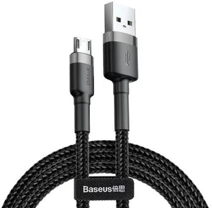 Baseus Kabel cafule CAMKLF-BG1 USB M Micro USB M 1m Szaro-czarny - Kable USB - miniaturka - grafika 4