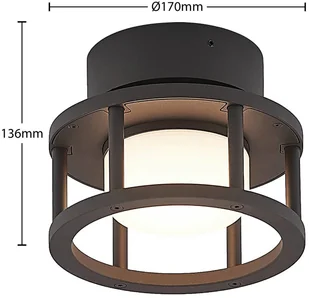 Lucande Lucande Berenike lampa sufitowa zewnętrzna - Lampy ogrodowe - miniaturka - grafika 2