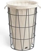 Kosze na bieliznę - Zack Kosz na pranie Satone czarny z workiem 40437 - miniaturka - grafika 1