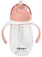 Akcesoria do karmienia - Beaba Butelka kubek niekapek tritanowa ze słomką 300 ml Old pink - miniaturka - grafika 1