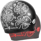 Pływanie - Mad Wave reverse flora swim cap czarno/czerwony - miniaturka - grafika 1