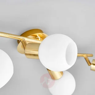 Lampenwelt 4-punktowa lampa sufitowa LED ELAINA, mosiężna - Lampy sufitowe - miniaturka - grafika 5