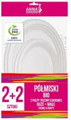 Naczynia i sztućce jednorazowe - Anna Zaradna Półmiski z pulpy trzciny cukrowej bio 4 szt. - miniaturka - grafika 1