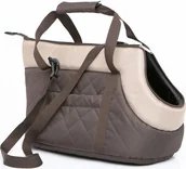 Sprzęt podróżny i transportery dla psów - HOBBYDOG Torba Brąz z beżowym szalem Nubuk R2 R2 TORBBS14 - miniaturka - grafika 1