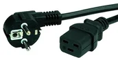 Kable - Value Power Cable | Schuko wtyczka do gniazda IEC 320-C19 | kabel przedłużający do urządzeń zimnych | czarny 2 m 19.99.1552 - miniaturka - grafika 1