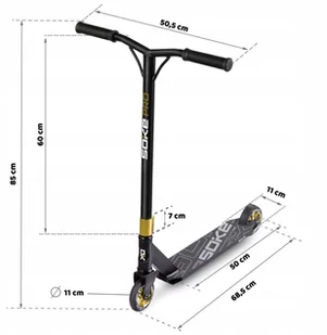 SOKE Hulajnoga Soke Pro gold Niebieska - Hulajnogi - miniaturka - grafika 3