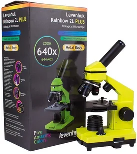 Levenhuk Mikroskop Rainbow 2L PLUS Limonkowy - Mikroskopy i lupy - miniaturka - grafika 10