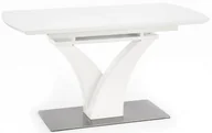 Stoły - Halmar PALERMO stół rozkładany ze szklanym blatem, w białym kolorze - miniaturka - grafika 1