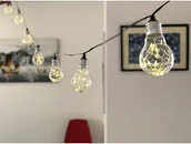 Pozostałe ozdoby ogrodowe - Lumijardin Lumijardin Girlanda solarna LED "Fantasy Star" w kolorze ciepłej bieli - dł. 515 cm - miniaturka - grafika 1