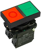 Pozostałe detektory - Przycisk podwójny IP54 czerwono zielony EBSA5-AL8325 1NO+1NC G+R LC-Tec - miniaturka - grafika 1