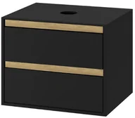 Szafki łazienkowe - Excellent Tuto Szafka pod umywalkę nablatową 60x45,7x50 cm czarny mat/dąb MLEX.0104.600.BKBL - miniaturka - grafika 1