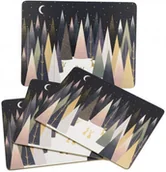 Obrusy i serwetki - Pimpernel portmerion PODKŁADKI KORKOWE PIMPERNEL - Frosted Pines - Zimowe Sosny ŚREDNIE 4 szt. - miniaturka - grafika 1