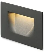 Lampy ogrodowe - Redlux oczko ścienne zewnętrzne Per wpuszczana antracyt 230V LED 3W IP54 3000K R12577 R12577 - miniaturka - grafika 1