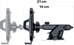 Alogy Uchwyt samochodowy 3w1 Alogy na szybę do kratki na deskę rozdzielczą Czarny 10224X1 - Uchwyty samochodowe do telefonów Alogy Uchwyt samochodowy 3w1 Alogy na szybę do kratki na deskę rozdzielczą Czarny 10224X1 - Uchwyty samochodowe do telefonów - miniaturka - grafika 7