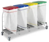 Wózki serwisowe - TTS DUST 4 x worek - wózek do segregacji 4166 - miniaturka - grafika 1