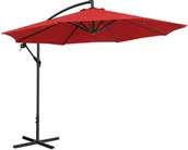 Parasole ogrodowe - Uniprodo Parasol ogrodowy wiszący czerwony okrągły 300 cm uchylny UNI_UMBRELLA_R300RE_N - miniaturka - grafika 1