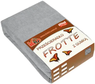 Karo Grube prześcieradło frotte z gumką 180x200 200g/m2 Karo (Szare) KAROPF180200KAR.GREY - Prześcieradła - miniaturka - grafika 2