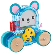 Instrumenty muzyczne dla dzieci - Fisher Price Kolorowe zwierzątka na kółkach Mysz GLD02 - miniaturka - grafika 1
