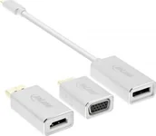 Adaptery i przejściówki - InLine Adapter USB Uniwersalna Karta Graficzna do laptopa na USB-C DisplayPort HDMI VGA 4K srebrna 64109S - miniaturka - grafika 1