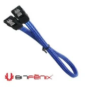 Kable komputerowe i do monitorów - BitFenix SATA III Kabel (30 cm, sleeved) blau/schwarz (4716779442533) - miniaturka - grafika 1