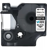 Papier do drukarek - Dymo Taśma do D1 53710 24mm/7m przeźroczysta/czarn - miniaturka - grafika 1