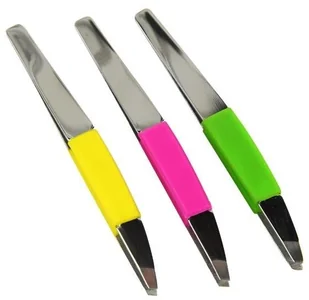 Donegal pęseta skona z kolorowym uchwytem 4107 - Pozostałe akcesoria do makijażu - miniaturka - grafika 2