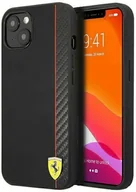 Etui i futerały do telefonów - Ferrari FESAXHCP13SBK iPhone 13 mini 5,4" czarny/black hardcase On Track Carbon Stripe - miniaturka - grafika 1