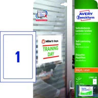 Papier do drukarek - Znaki samolaminujące A4, 10 ark./op., 170 x 257 mm - miniaturka - grafika 1