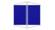 Gabloty - Allboards Gablota ogłoszeniowa informacyjna 240x120cm niebieska filcowa w aluminiowej ramie dwuskrzydłowa SC2412FN+PIN50 - miniaturka - grafika 1