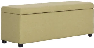 vidaXL Ławka ze schowkiem, 116 cm, zielona, poliester vidaXL - Ławki do przedpokoju - miniaturka - grafika 5