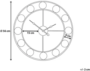 Beliani Zegar ścienny kolorowy REIDEN - Zegary - miniaturka - grafika 4