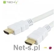 Techly Kabel HDMI HDMI-HDMI M/M 1.4 Ethernet 3D 4K, 3m, biały 306929 - Kable komputerowe i do monitorów - miniaturka - grafika 2